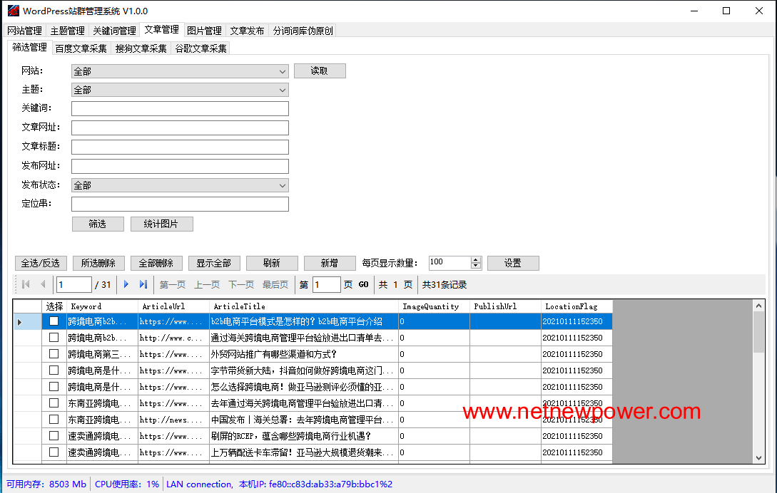 WordPress站群管理系统 6